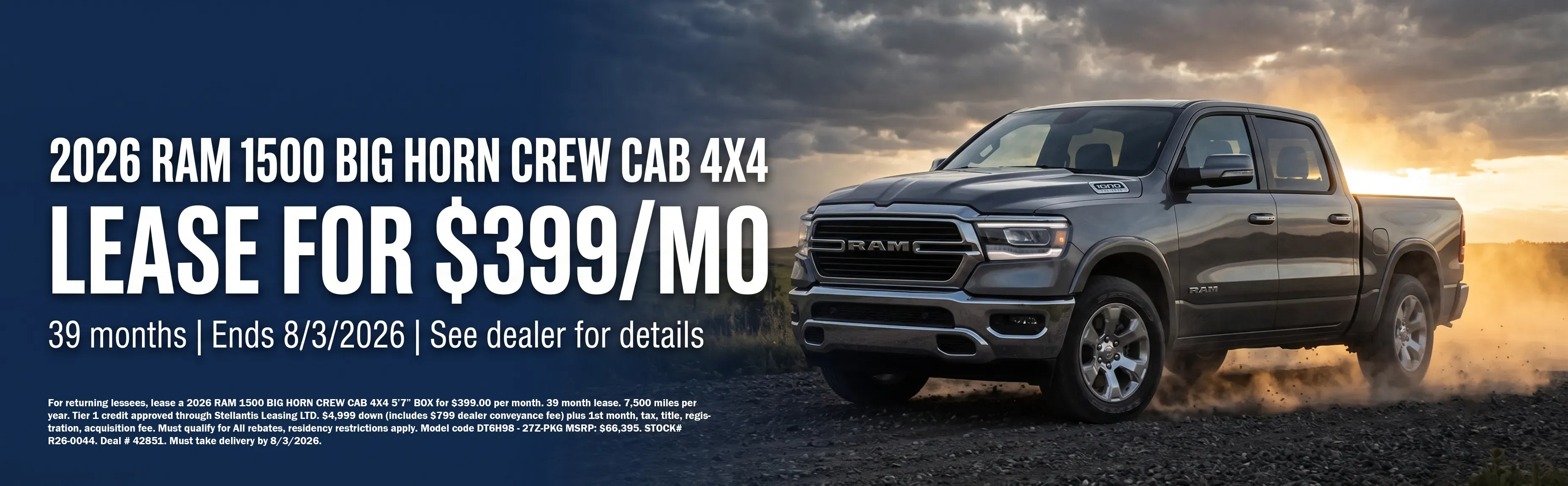 Lease a 2026 Big Horn Crew Cab 4x4
